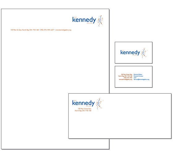 kennedy gallery stationery design
